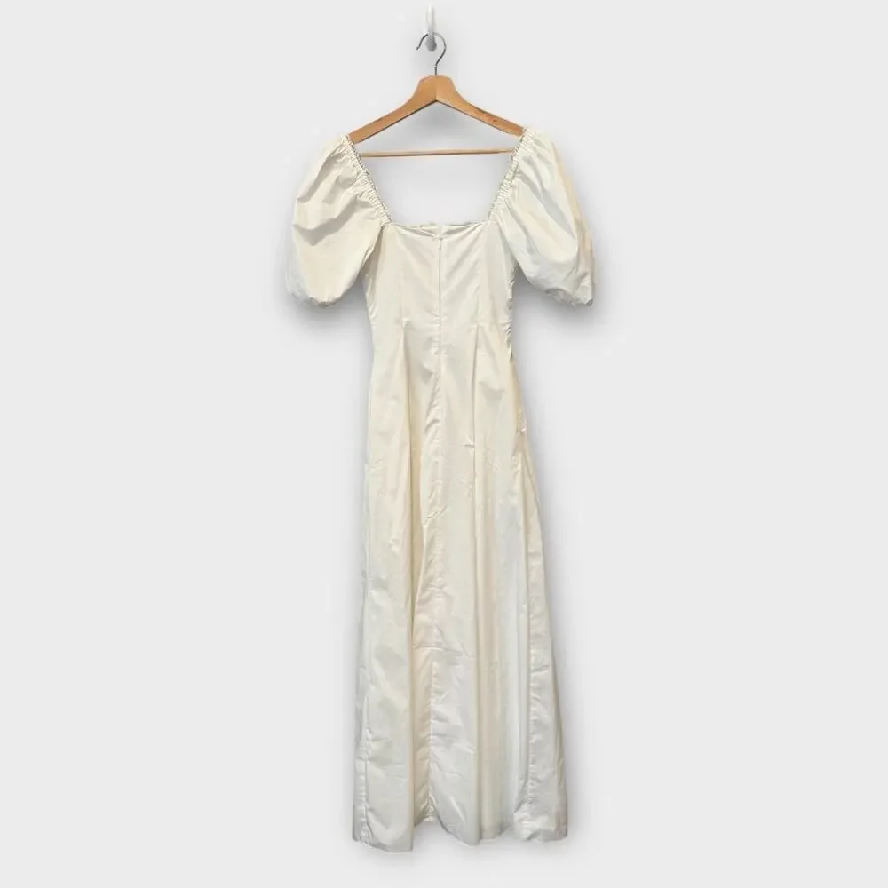 House of CB Felizia White Puff Sleeve Maxi Sundress Size XS - Picture 9 of 16